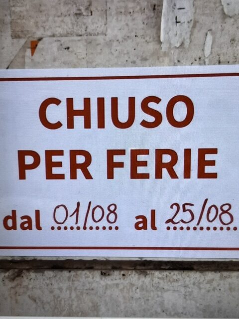chiuso per ferie
