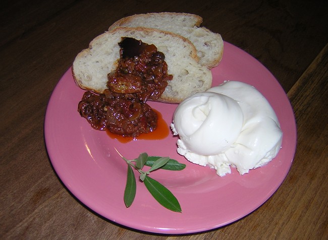 OB Caponata and burrata