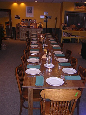 Tables set and ready to receive