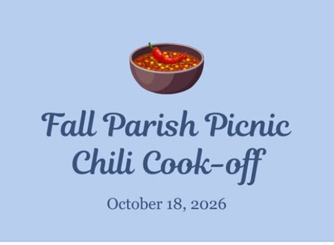 St Clements Fall Parish Picnic Chili Cook-off